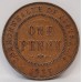 AUSTRALIA 1935 . ONE 1 PENNY . VARIETY . DIE CRACKS